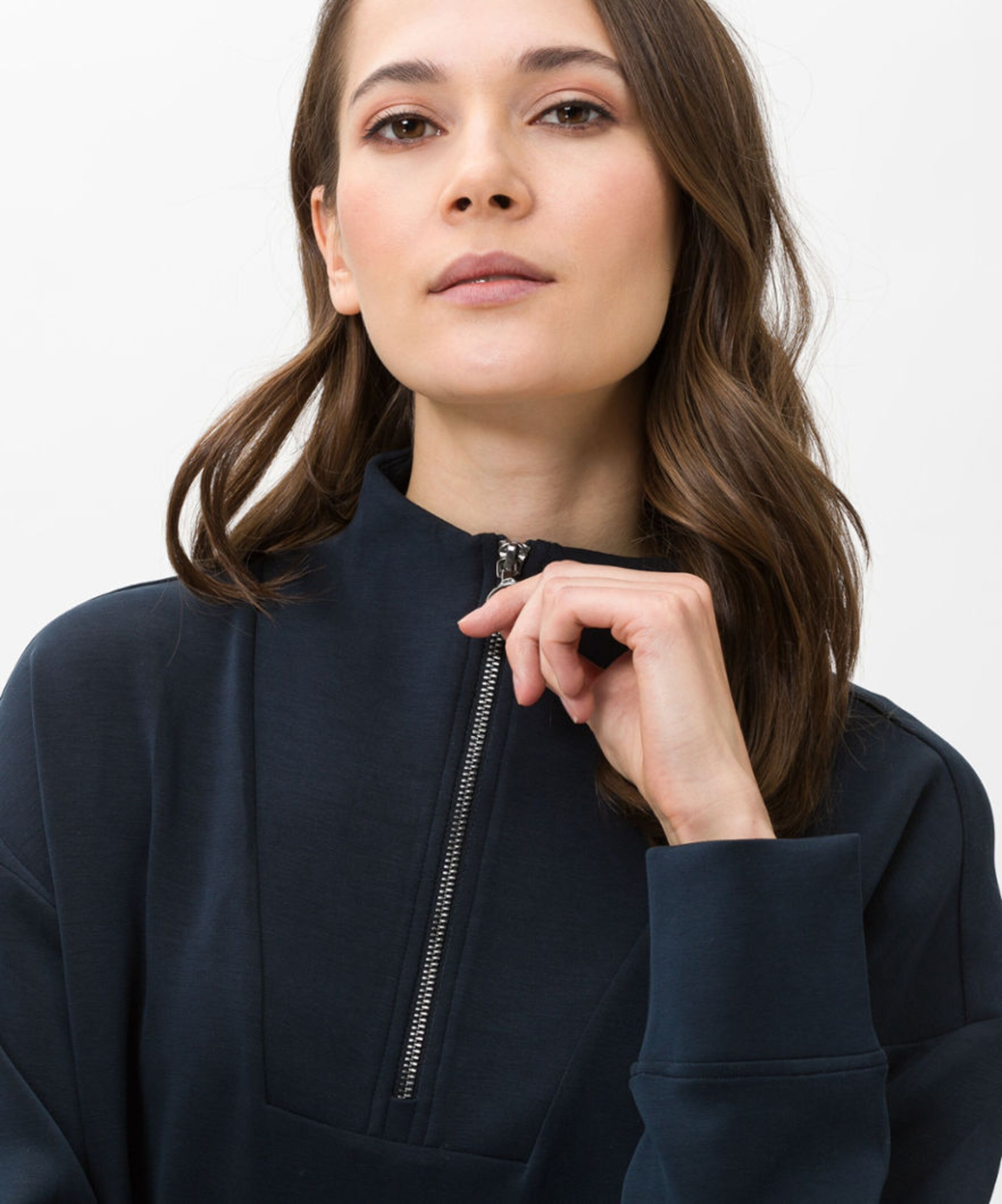 Frauen Sweat Brax feel good Sweatshirt 'Benji' in Dunkelblau - IW49032 Frauen Sweat Brax feel good Sweatshirt 'Benji' in Dunkelblau - IW49032