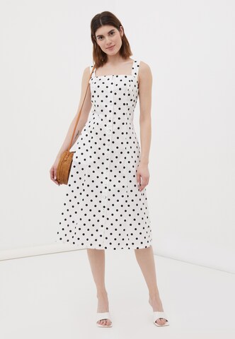 Finn Flare Summer Dress 'Dots' in White
