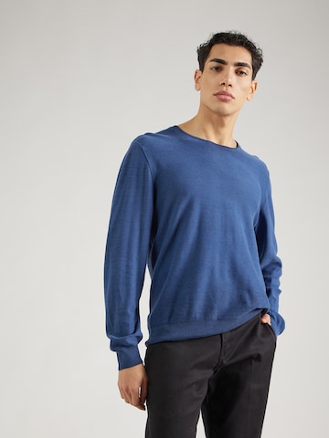 REPLAY Пуловер 'Mesh' в синьо: отпред