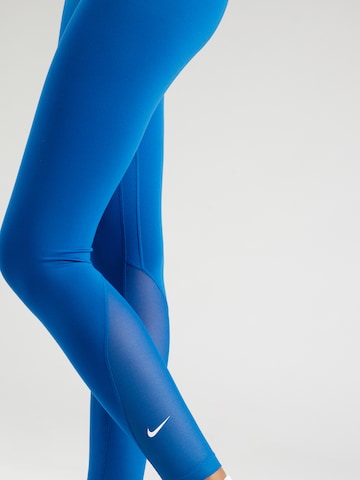 NIKE Skinny Workout Pants 'One' in Blue