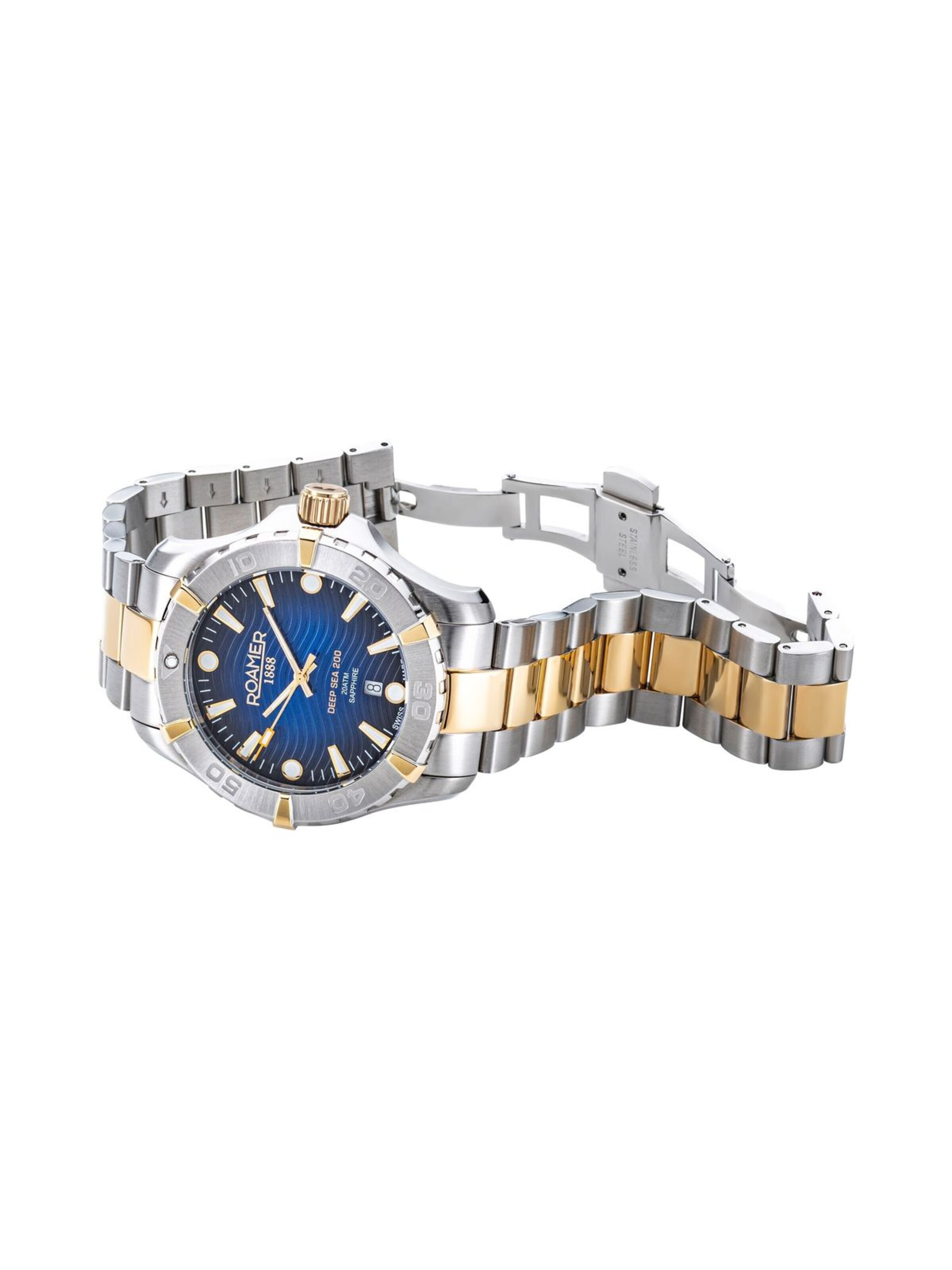 Montre à affichage analogique Roamer en bleu