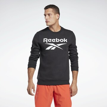 ReebokSweater majica - crna boja: prednji dio