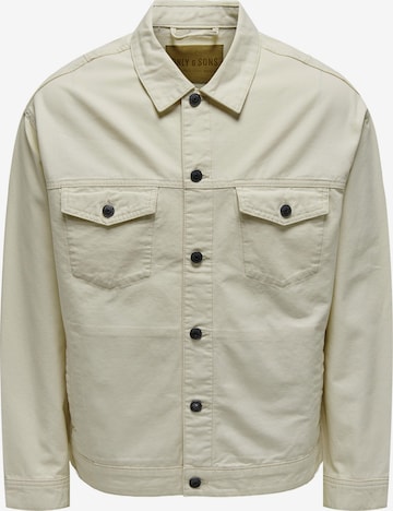 Only & Sons Between-season jacket 'End' in Beige: front