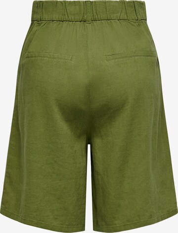 ONLY Wide leg Pleat-Front Pants 'Caro' in Green