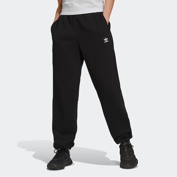 Tapered Pantaloni 'Adicolor Essentials Fleece' de la ADIDAS ORIGINALS pe negru: față