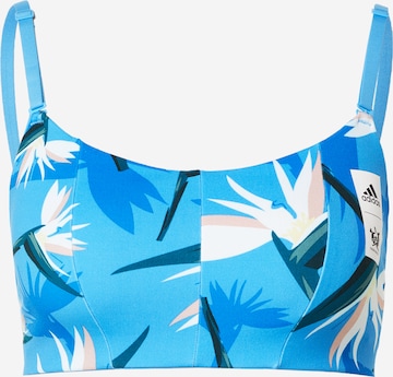 ADIDAS SPORTSWEAR - Soutien Bustier Soutien de desporto 'Thebe Magugu Studio Light-Support' em azul: frente