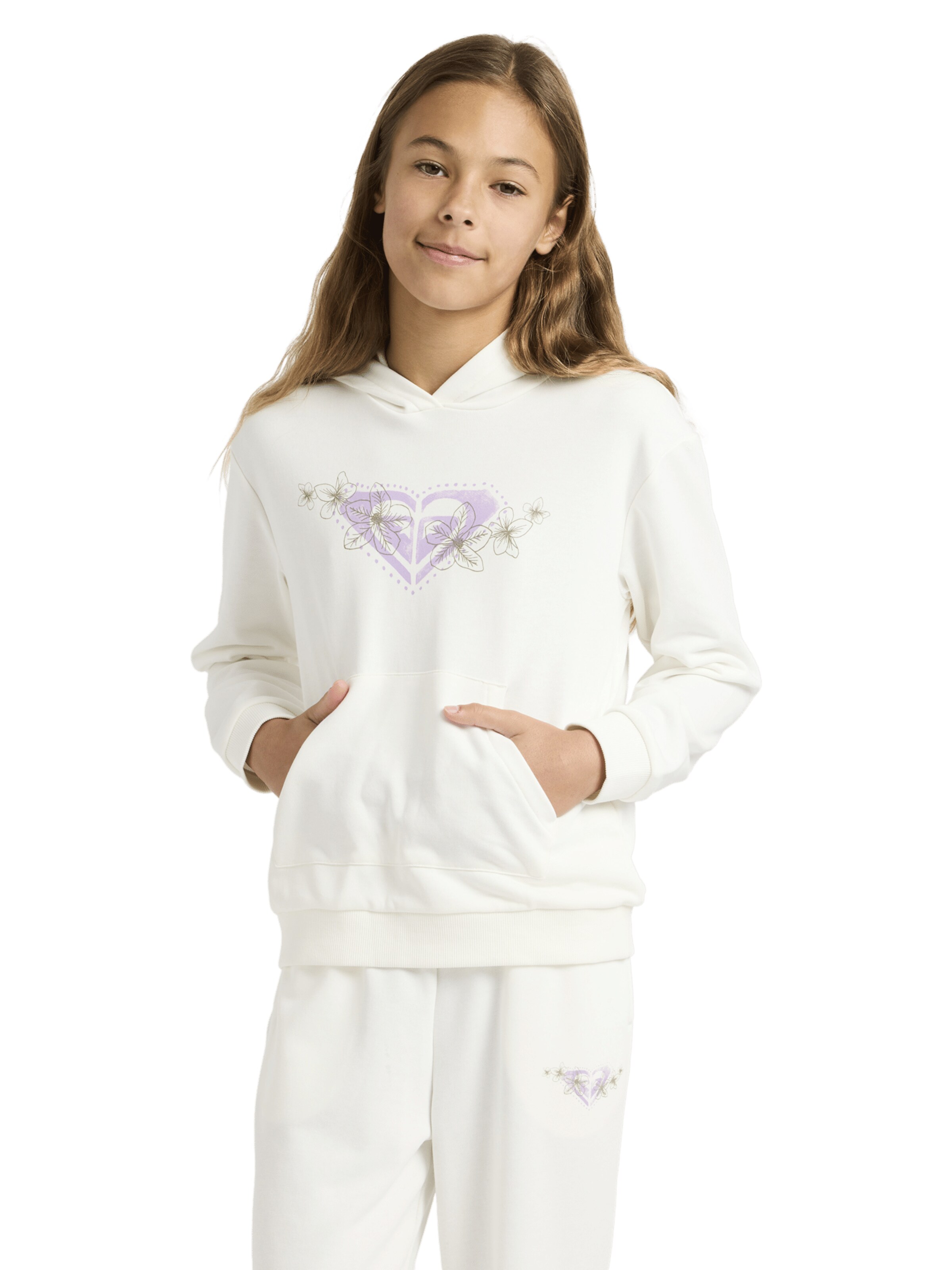 ROXY Sweatshirt 'Surf Feeling Terry ' in Weiß: Vorderseite