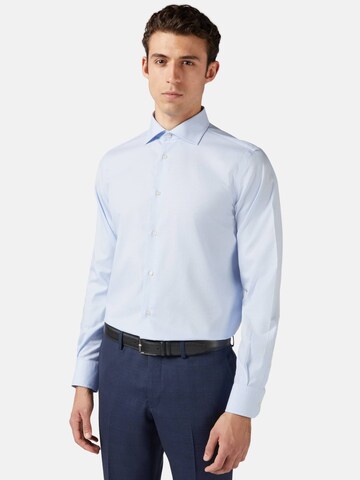 Boggi Milano Regular fit Business Shirt in Blue: front