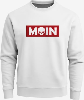 Neverless Sweatshirt 'Moin Skull' in Weiß: Vorderseite
