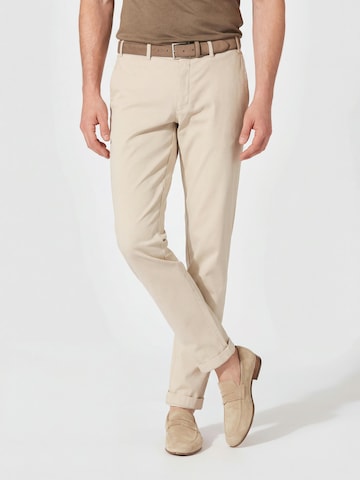 Hiltl Slimfit Chinohose 'Tamo - Portofino Chino'‌‌‌‌‌‌‌ in Beige: Vorderseite