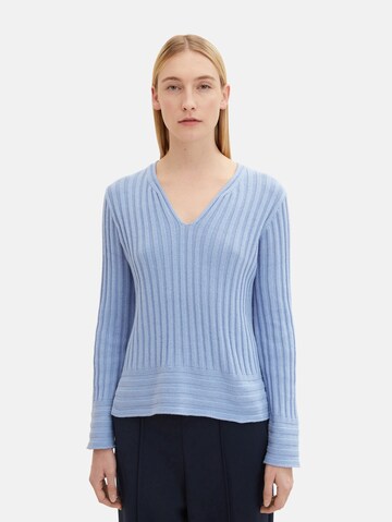 TOM TAILOR Sweater in Blue: front