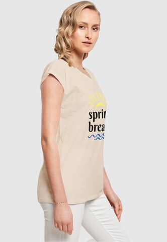 T-shirt 'Spring Break' Merchcode en beige