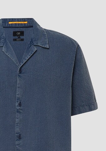 QS Regular fit Overhemd in Blauw
