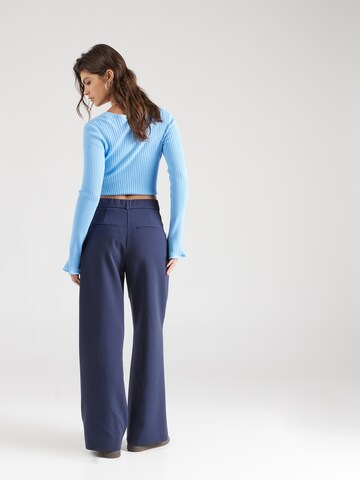 Wide leg Pantaloni con pieghe di Abercrombie & Fitch in blu