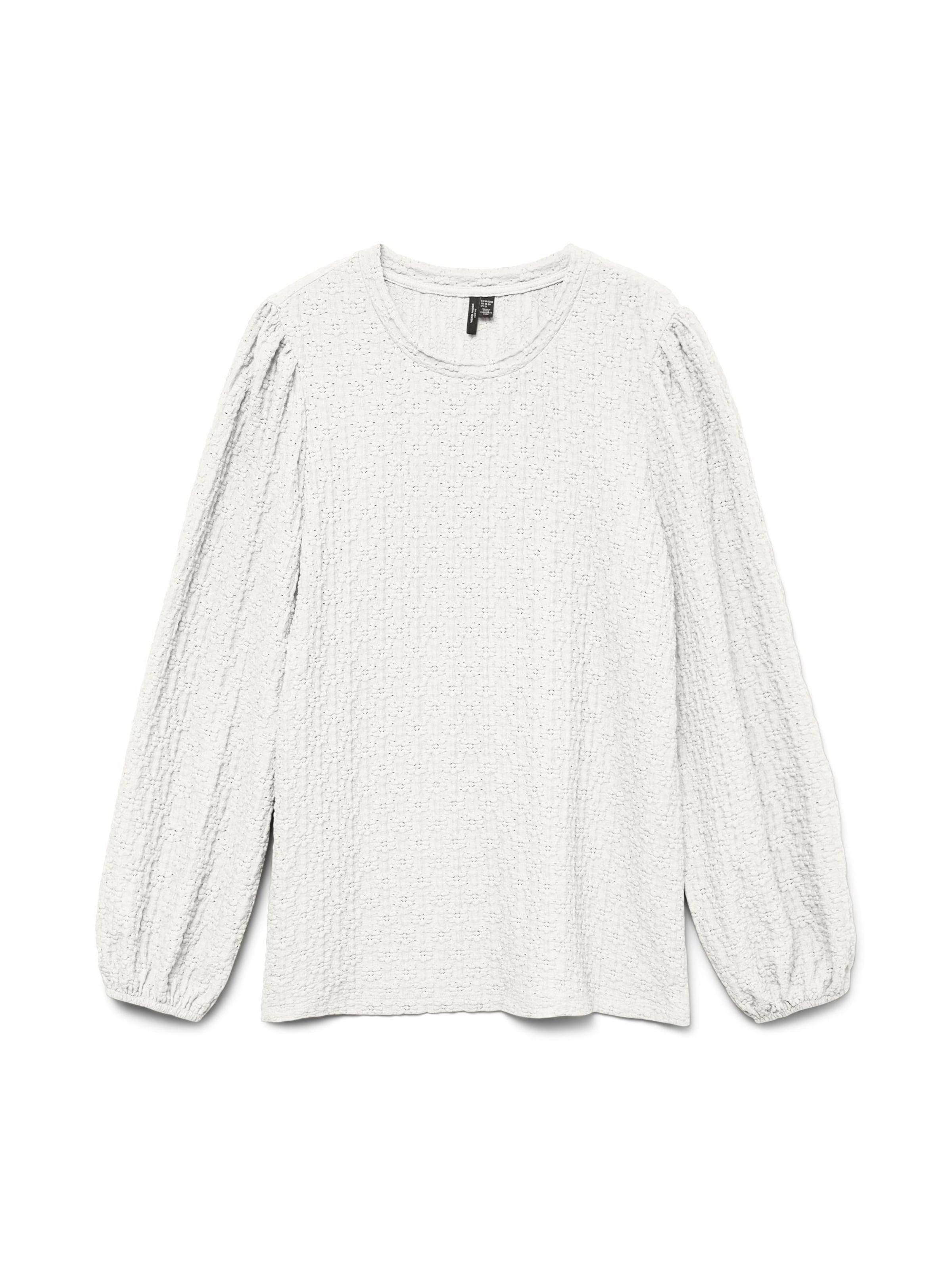 Vero Moda Curve Bluse 'VMCFlower' i hvid: forside