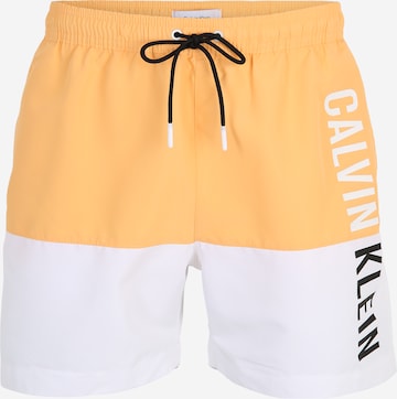 Shorts de bain Calvin Klein Swimwear en orange : devant