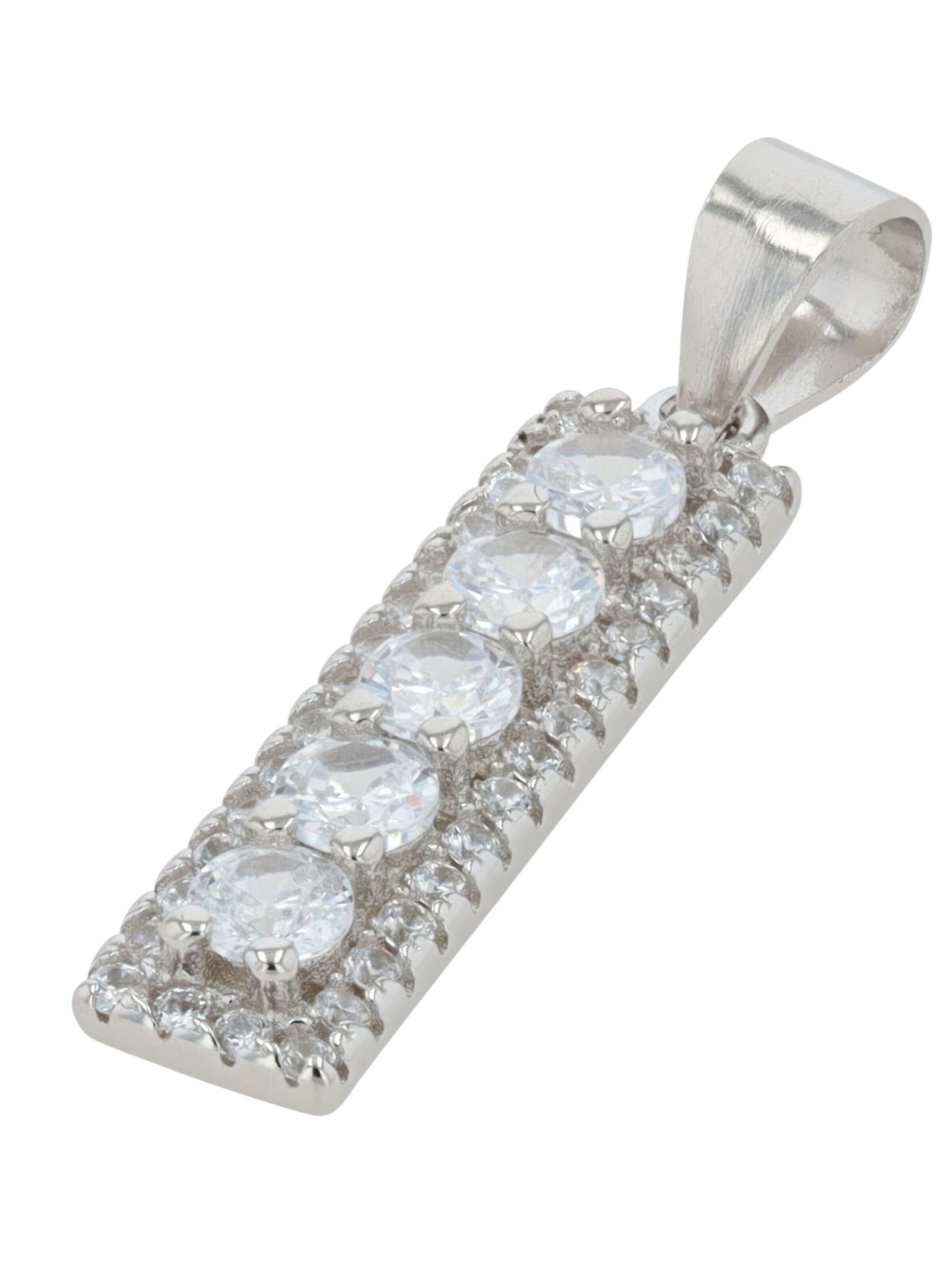 Akzent Anhänger '"Liara" aus 925 Sterlingsilber, rhodiniert, langlebig'‌‌‌‌‌ in Silber