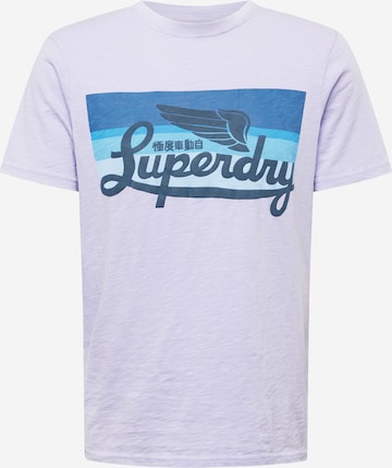 Superdry Tričko – fialová: přední strana