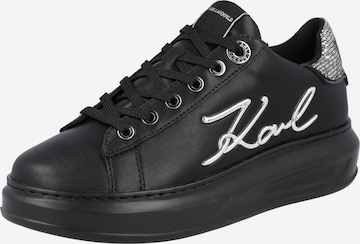 Karl Lagerfeld حذاء رياضي بلا رقبة 'KAPRI' بلون أسود: الأمام