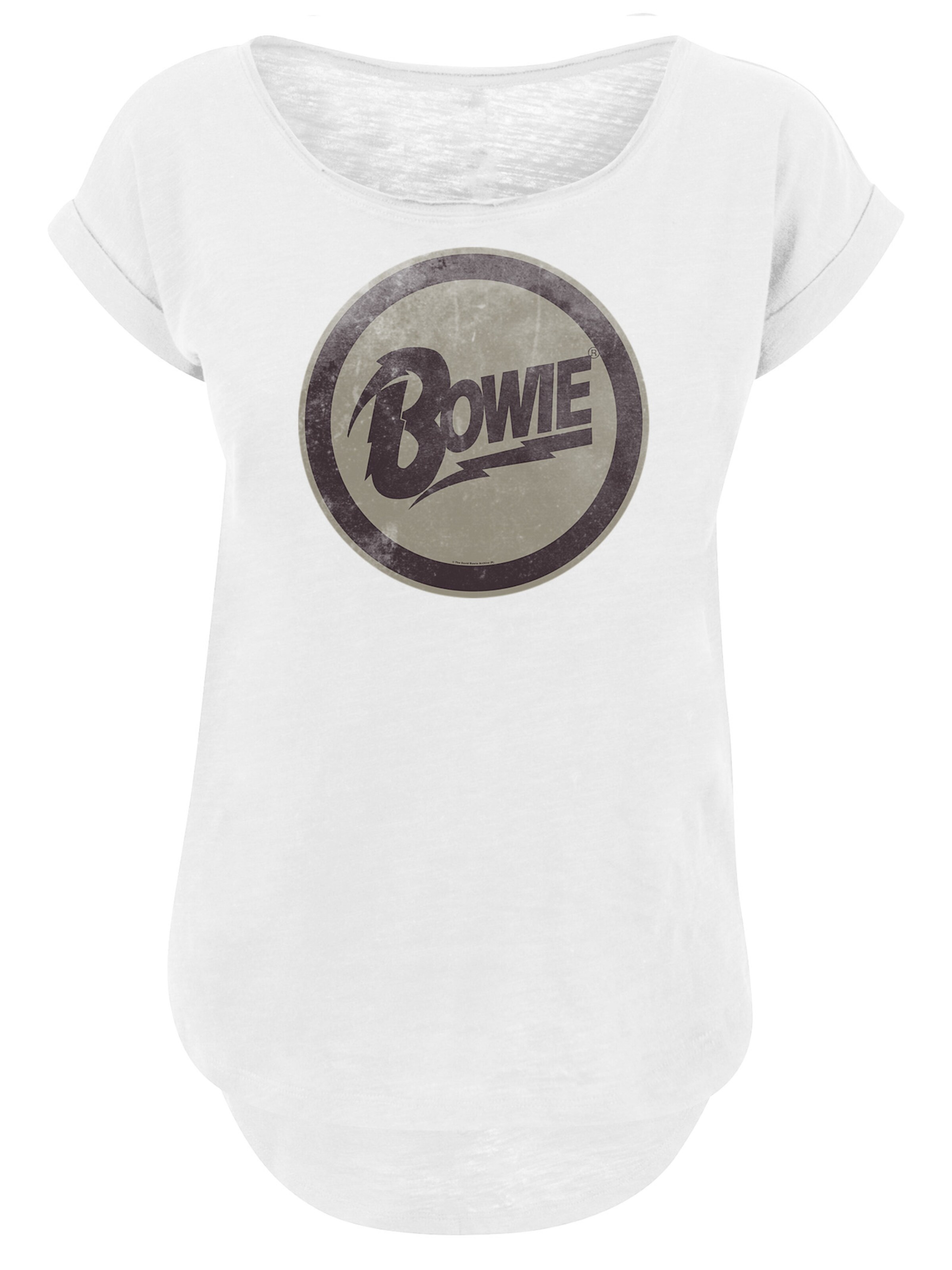 T-shirt 'David Bowie' F4NT4STIC en blanc : devant