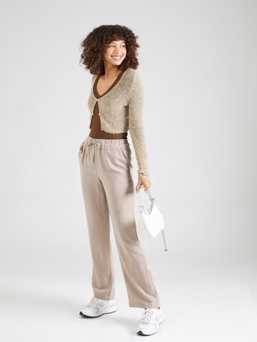 PIECES Wide Leg Hose 'MADDIE' in Grau