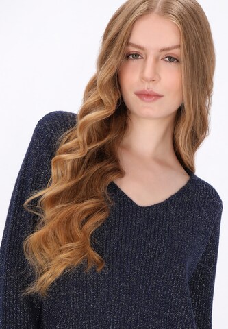 DreiMaster Klassik - Vestido de malha em azul