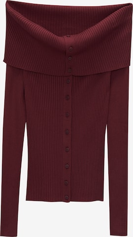 Pull&Bear Strickjacke in Rot: Vorderseite