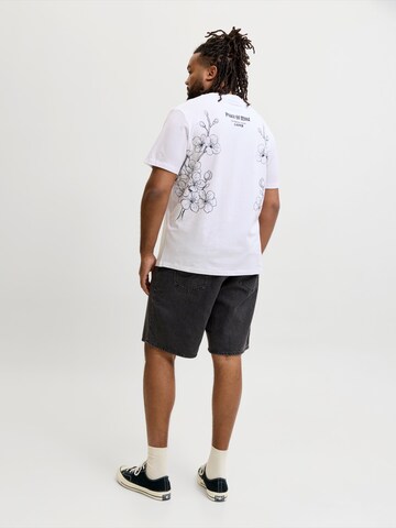 T-Shirt 'JOROriental' Jack & Jones Plus en blanc