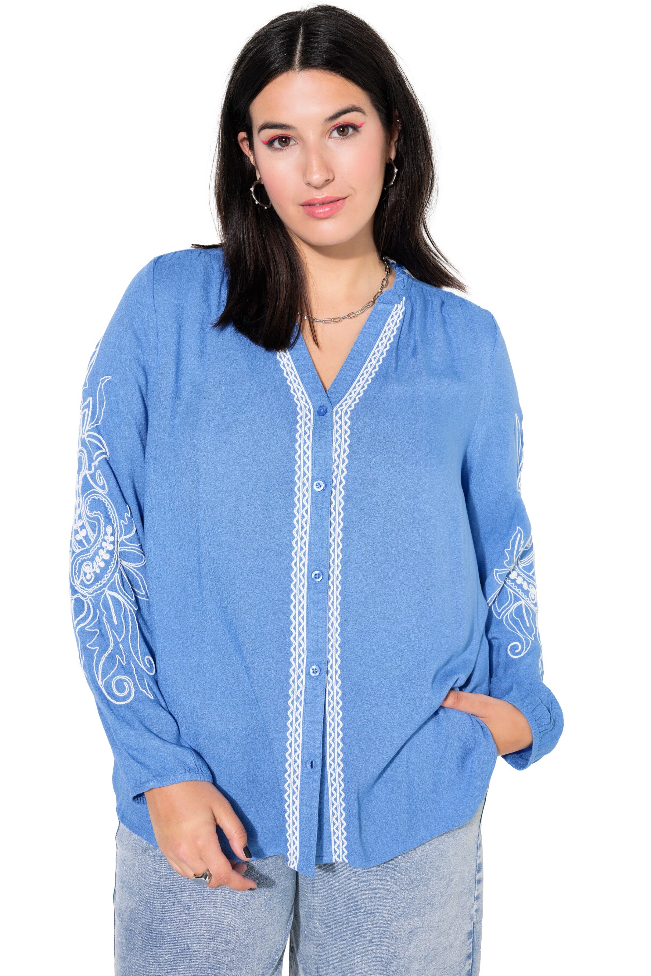 Studio Untold Bluse in Blau: Vorderseite