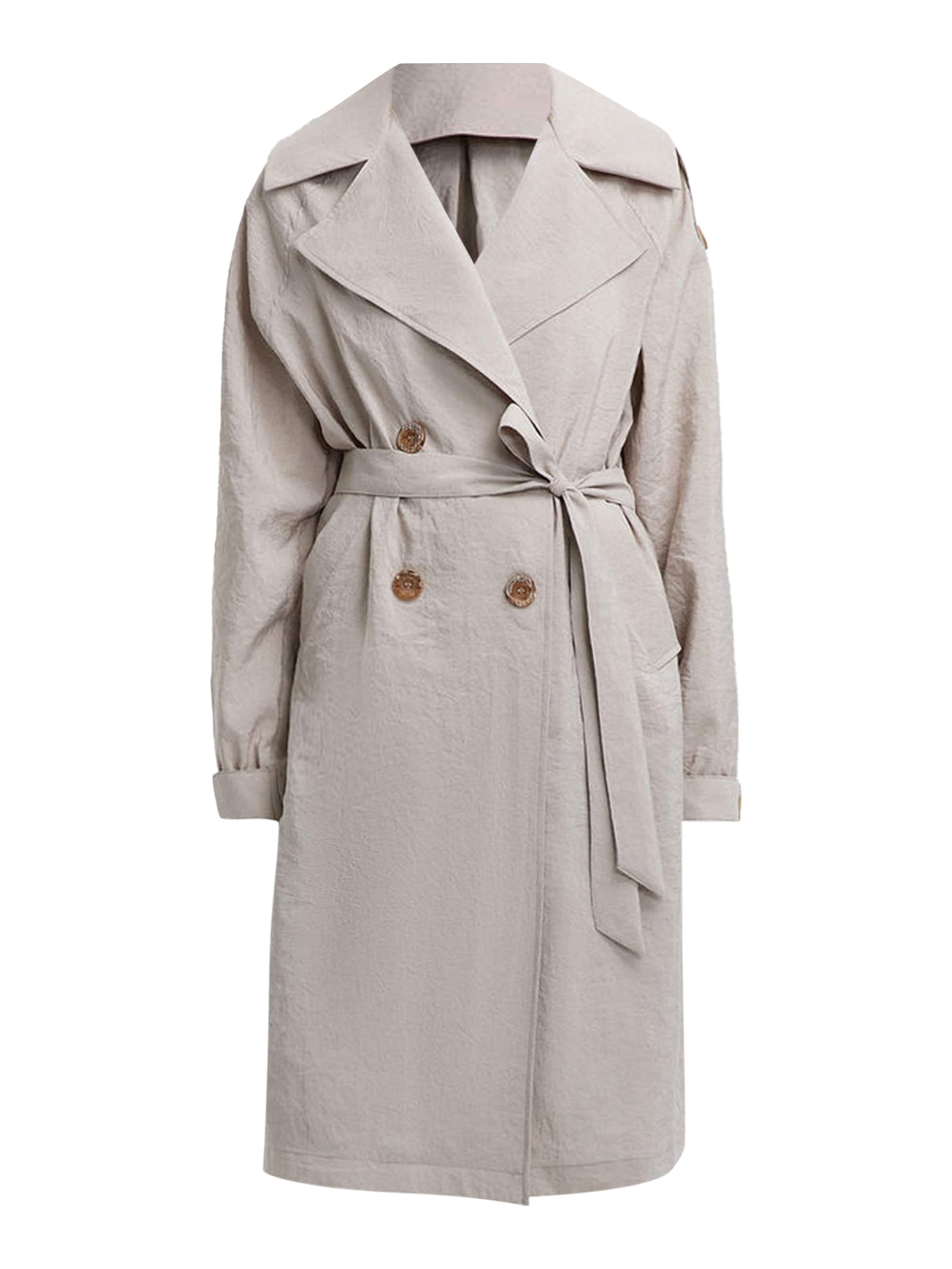 Touche Prive Between-seasons coat in Grey: front