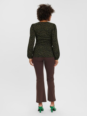 MAMALICIOUS Boot cut Pants 'MILA' in Brown