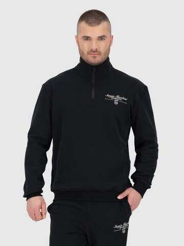 Sergio Tacchini Sweatshirt 'NINO RELAXED' in Schwarz: Vorderseite
