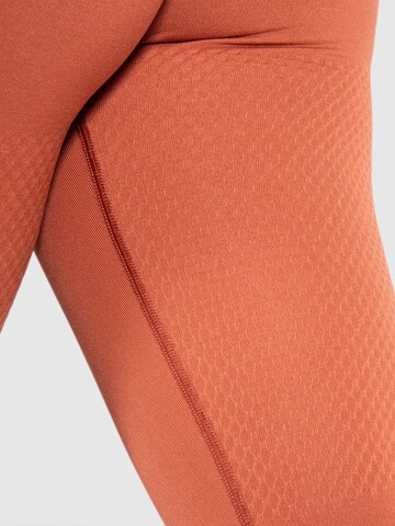 Smilodox Skinny Sporthose 'Amaze Scrunch' in Orange