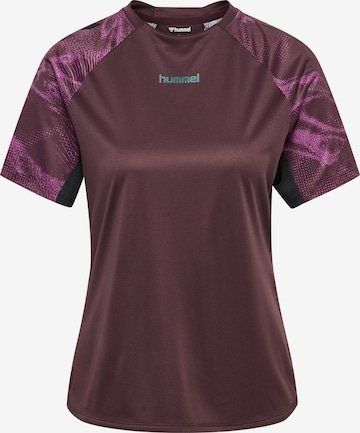 T-shirt fonctionnel Hummel en marron : devant