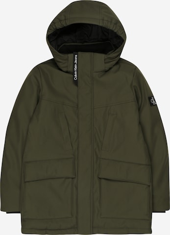 Calvin Klein JeansPrijelazna jakna - zelena boja: prednji dio