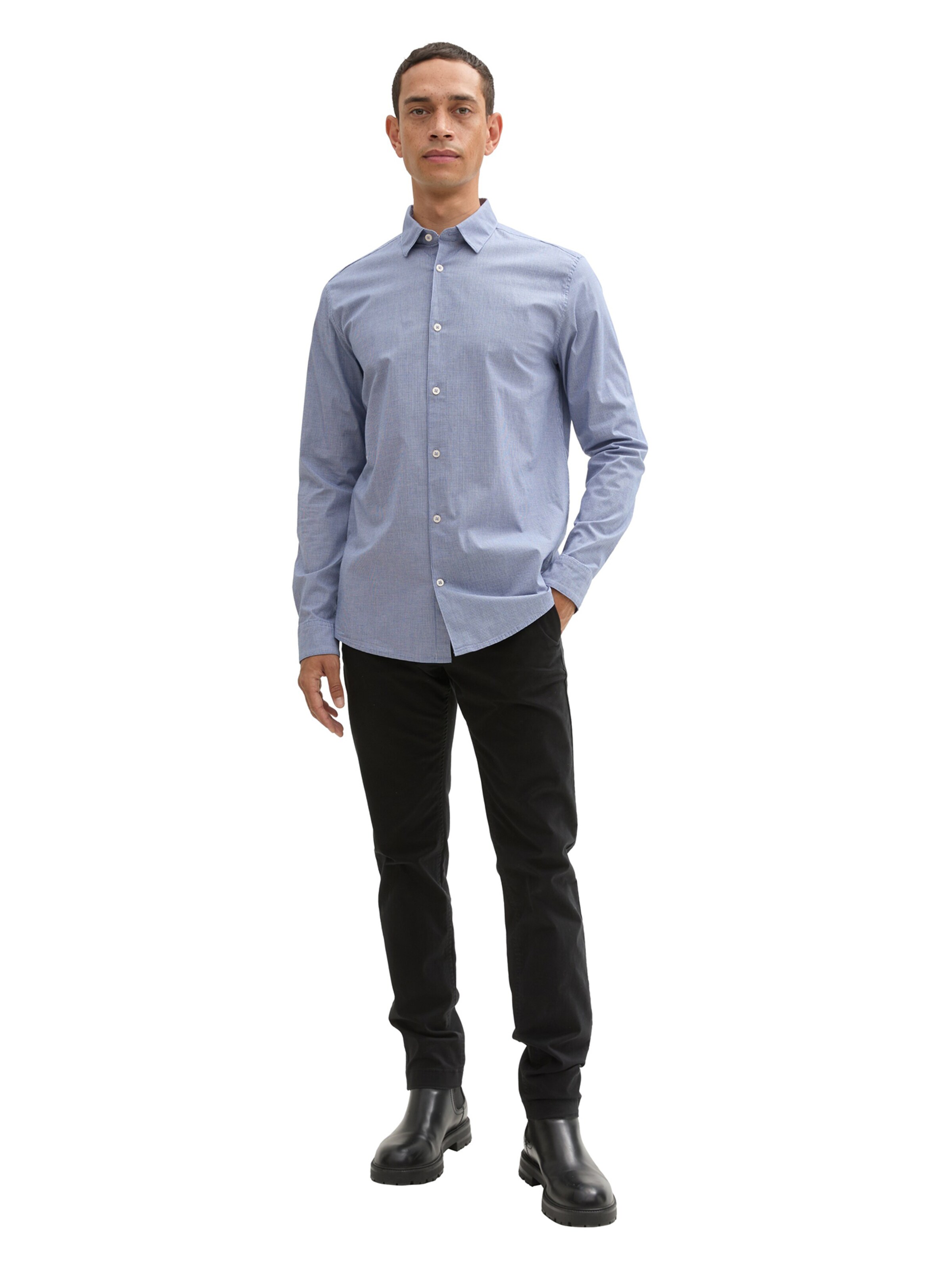 TOM TAILOR Regular fit Button Up Shirt in Blue