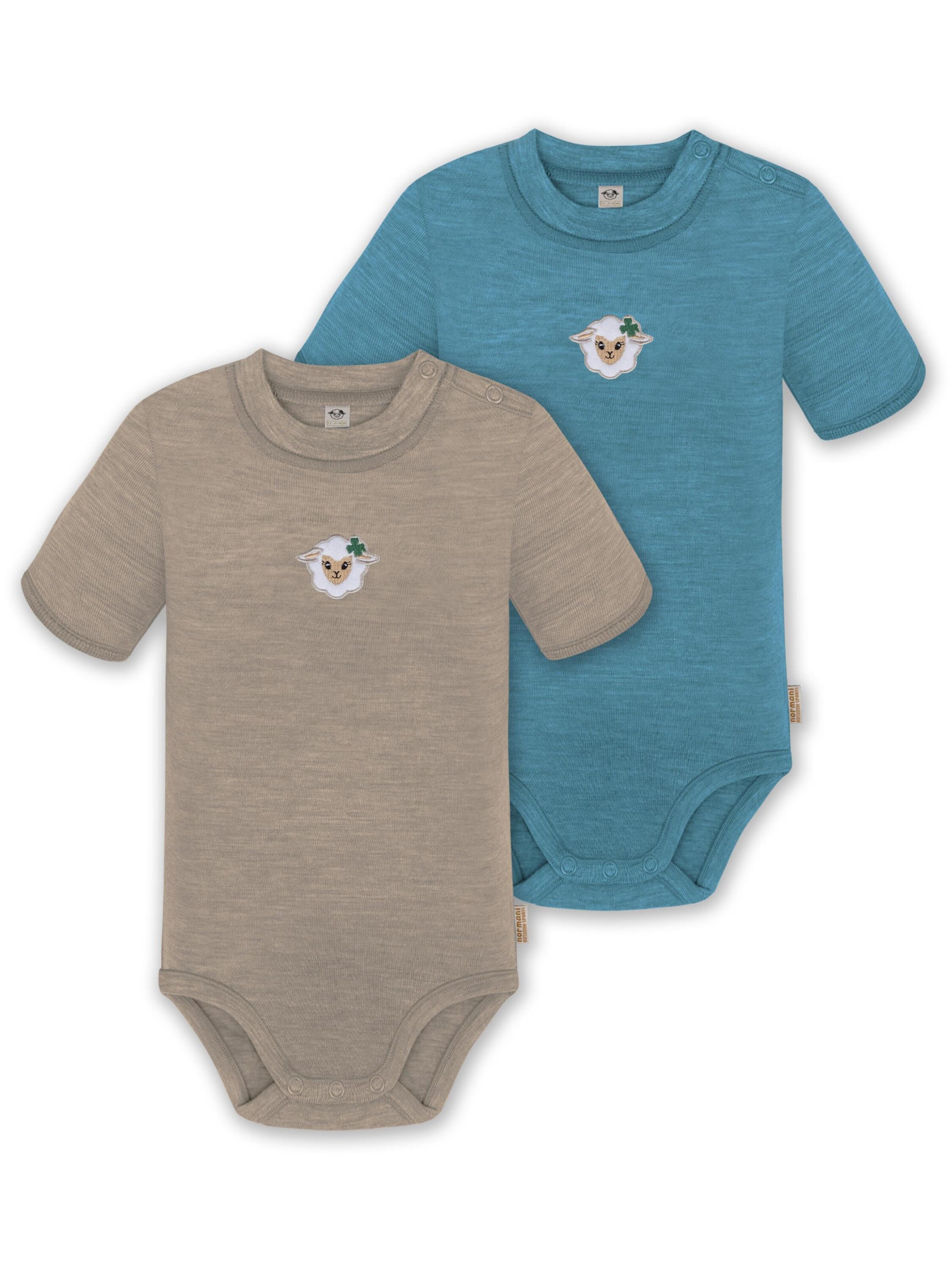 Barboteuse / body 'Tihoi' normani en beige : devant