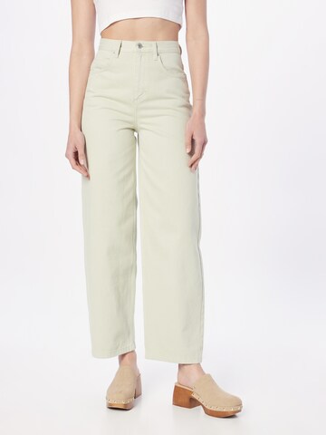 TOPSHOP Wide leg Jeans in Green: front