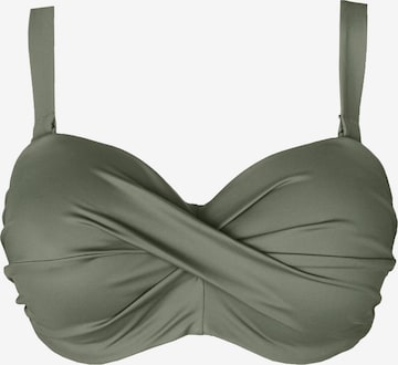 SugarShape Bandeau Bikini Top ' Monaco' in Green: front
