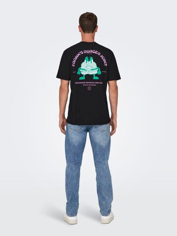 Only & Sons T-Shirt in Schwarz: Vorderseite