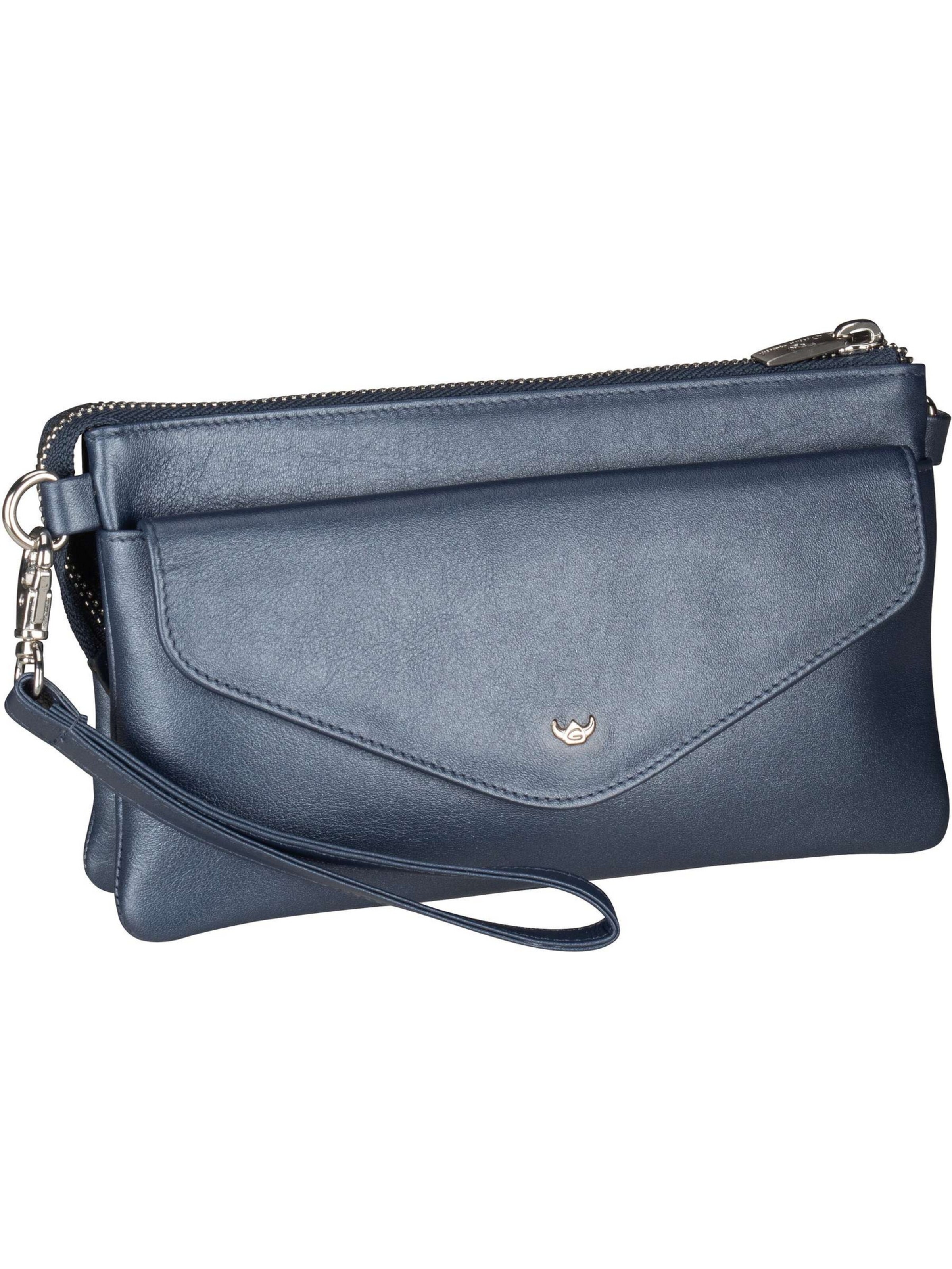 Portamonete 'Valencia' di GOLDEN HEAD in blu: frontale