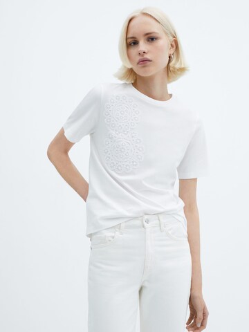 T-shirt 'DAISY' MANGO en blanc : devant