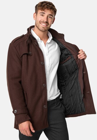 INDICODE JEANS Between-Seasons Coat 'Brandon' in Brown