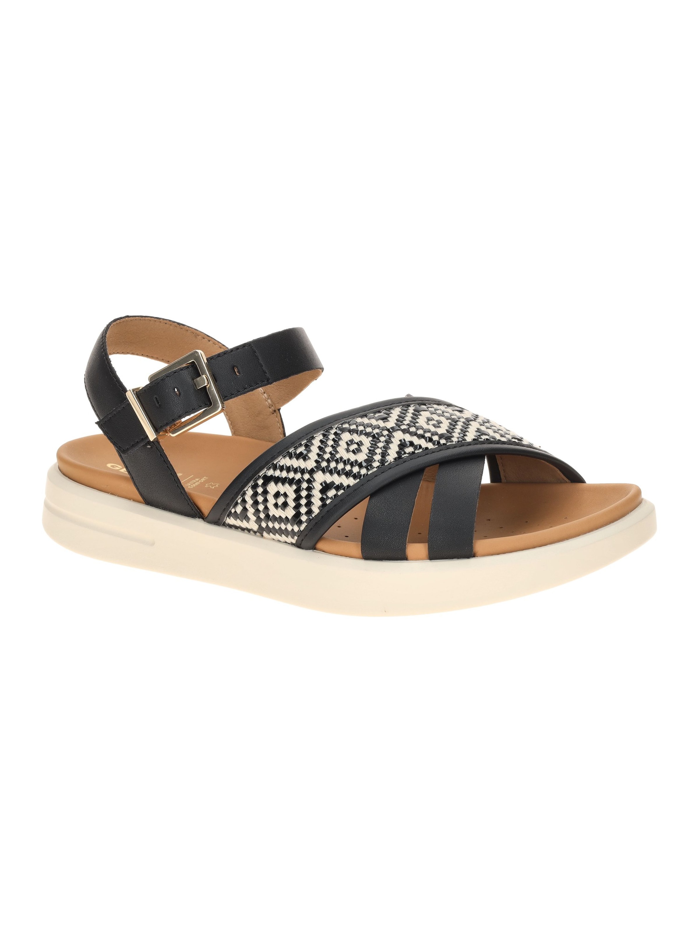 GEOX Sandale 'Geox Xand Sandalen schwarz beige D65PAB'‌ in Schwarz: Vorderseite