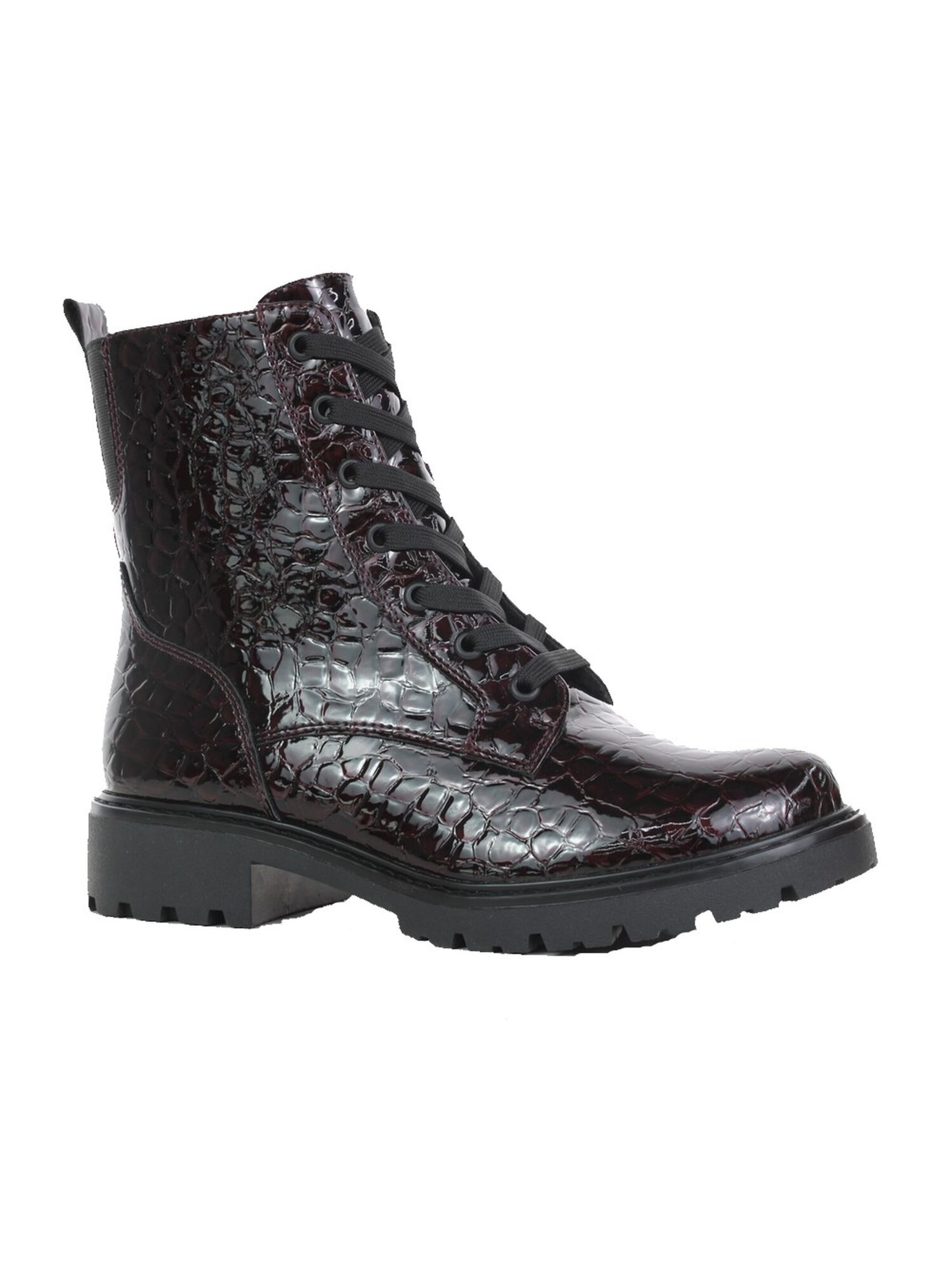 Relife Lace-up bootie in Red