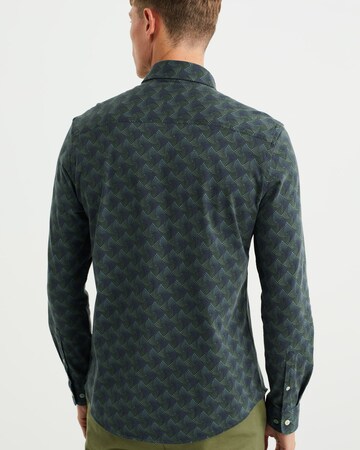 WE Fashion Slim fit Button Up Shirt in Green