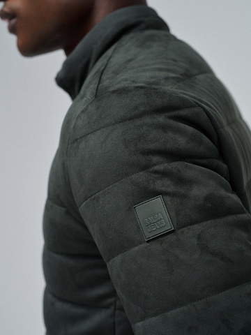 Salsa Jeans Winterjacke 'Suede Puffer Bomber Jacket'‌‌‌‌‌‌ in Grün