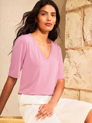 T-shirt love & roses en rose