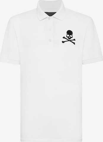 Maglietta 'Skull&Bones' di Philipp Plein in bianco: frontale