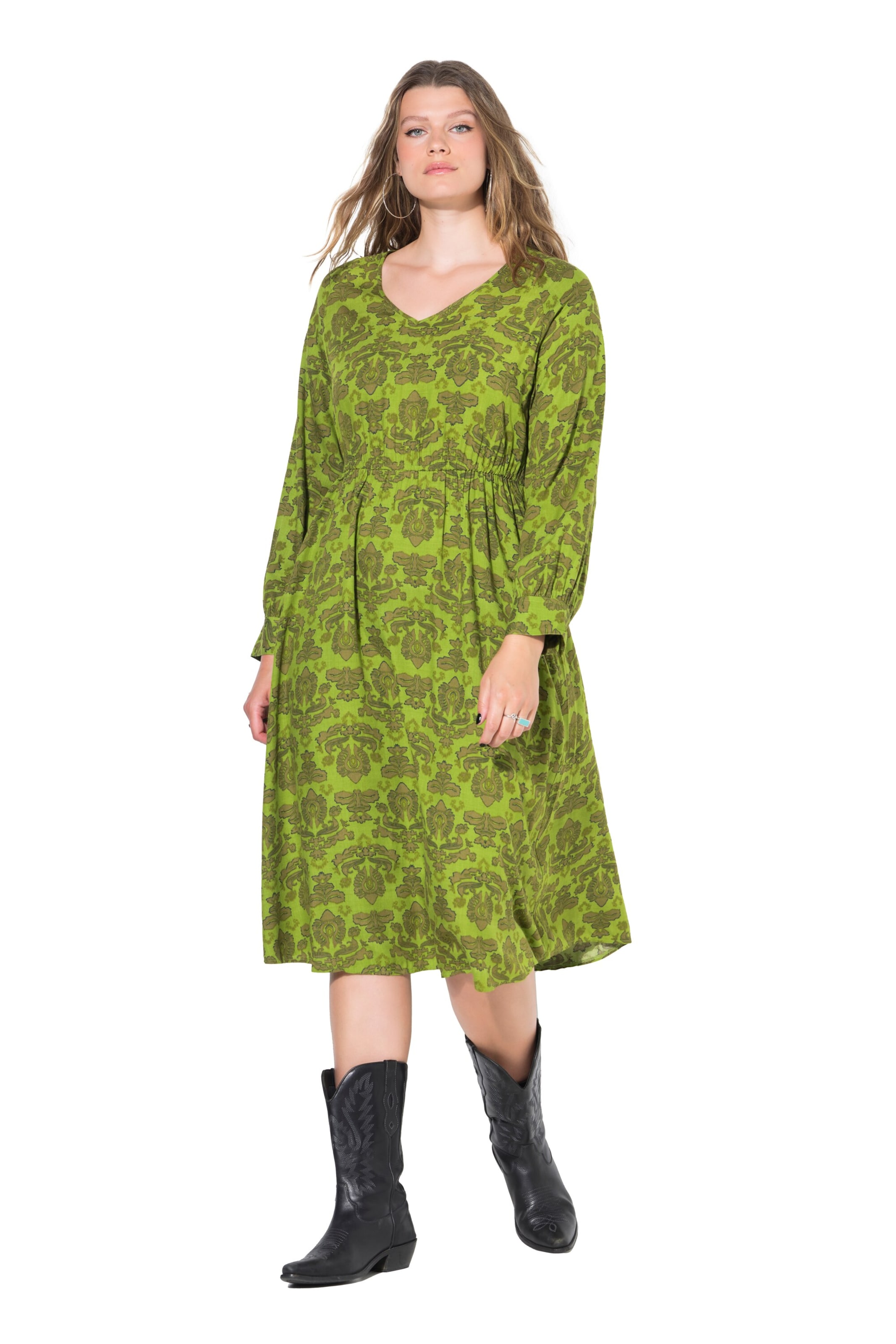 Studio Untold Jurk in Groen: voorkant